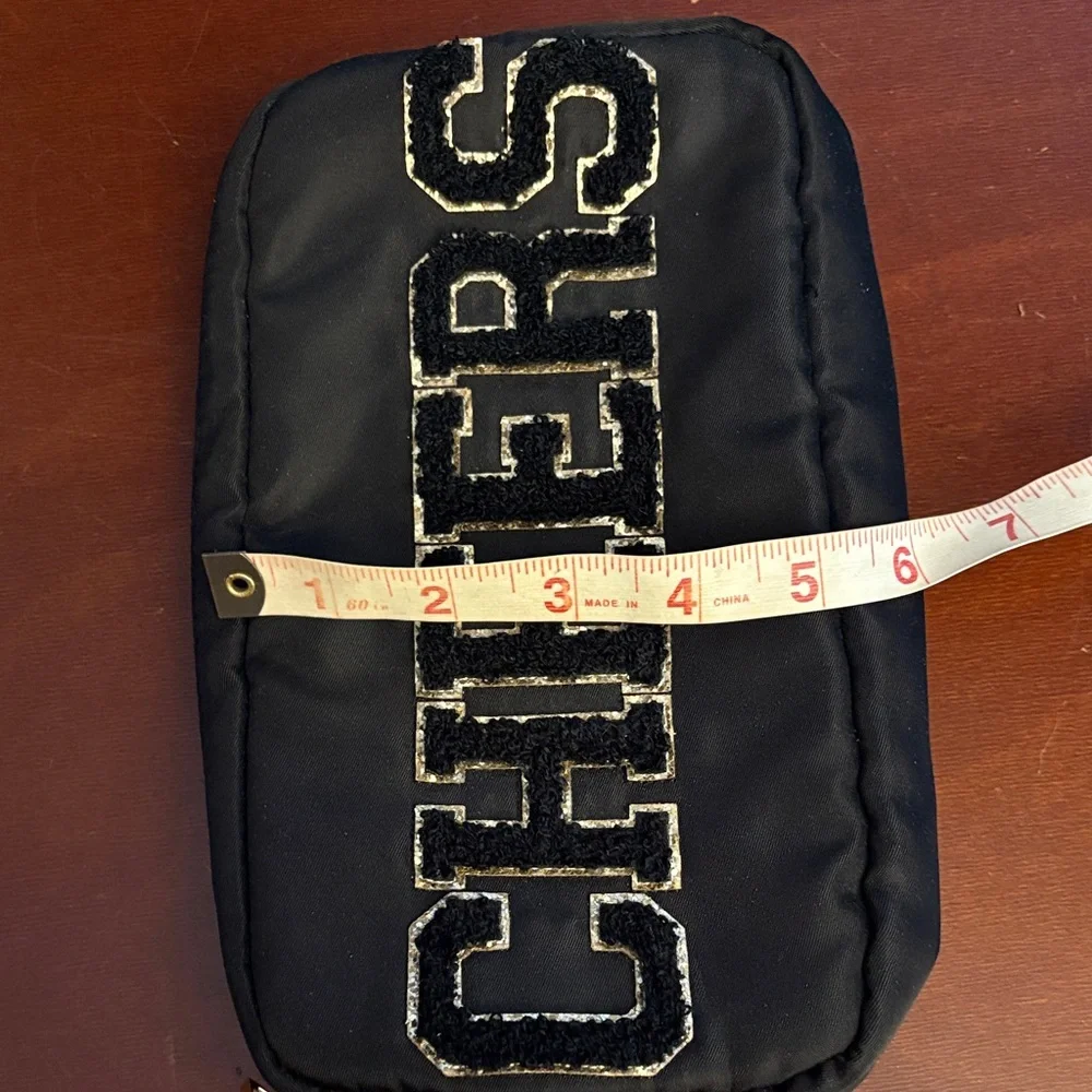 \Gb Girls Bag Makeup Bag Black 'Cheers' Pouch